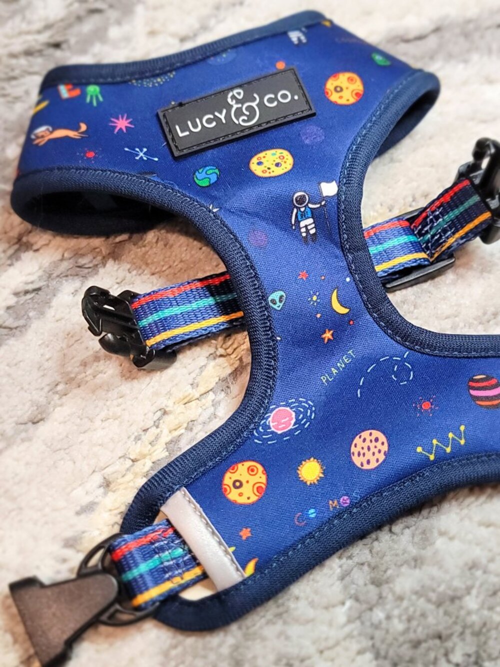 Lucy & Co. Space Doodle Reversible Dog Harness | Size: XS